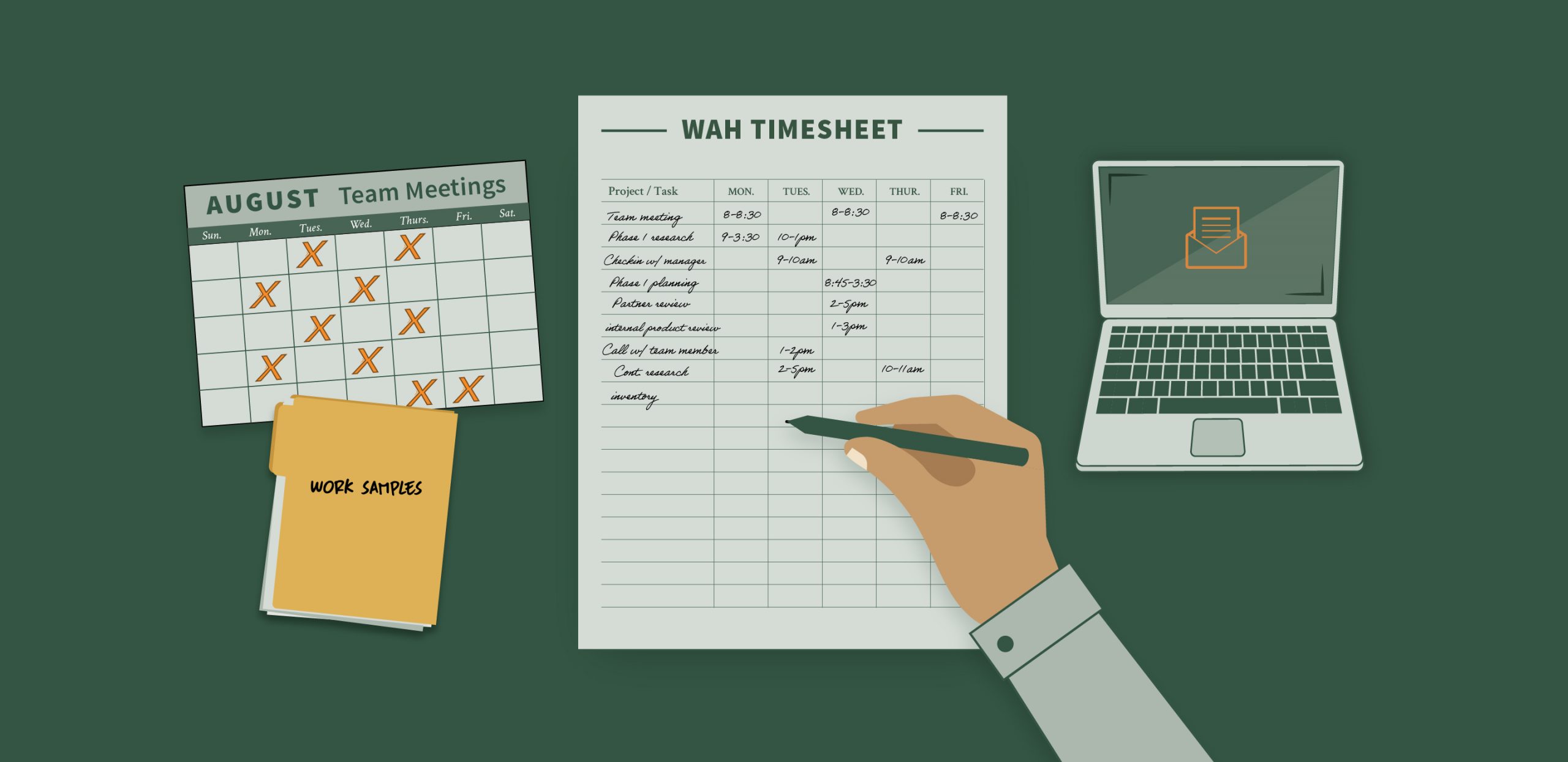 Work at home timesheet requirements for far part 31 compliance